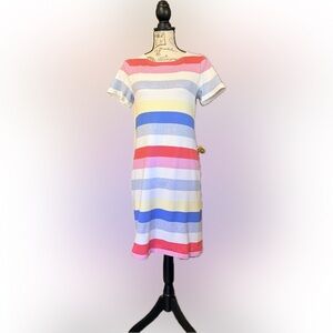 Joules Colorful Striped Midi Dress